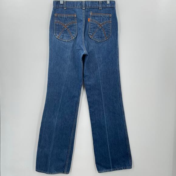 Vtg. Levis Orange Tab Jeans Rare Corduroy Pocket, Tag Sz 31 x 32/ Actual 29 x 32 - Picture 2 of 9